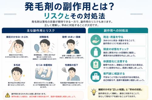 発毛剤の副作用とは？リスクとその対処法